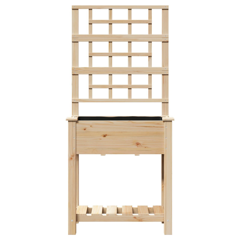 vidaXL Dārza stādītājs Bēša 71 x 38 x 152 cm Masīvs egle koks