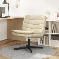vidaXL Grozāmkrēsls Krēmkrāsa 63 x 75 x 76 cm audums