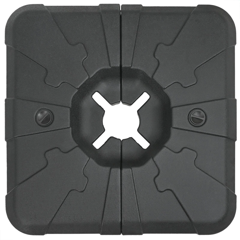 vidaXL Kokgriezuma lietussarga pamatne Melna 88,5 x 88,5 x 12 cm