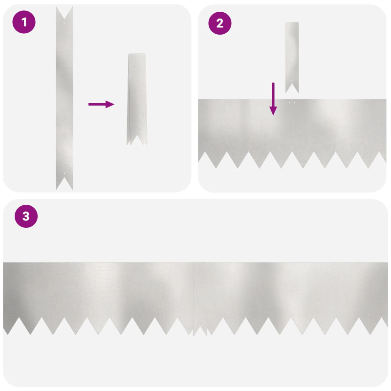 vidaXL Zāliena Apmale 50 pcs Sudraba 100 x 0.05 x 20 cm