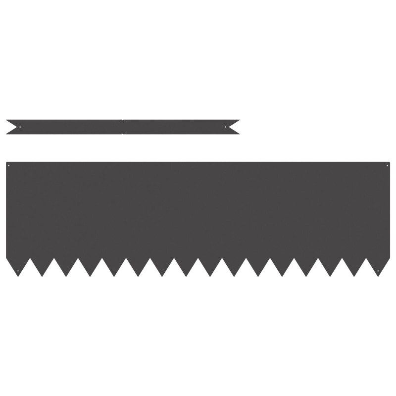 vidaXL Zāliena Apmale 50 pcs Melna 100 x 0.05 x 20 cm