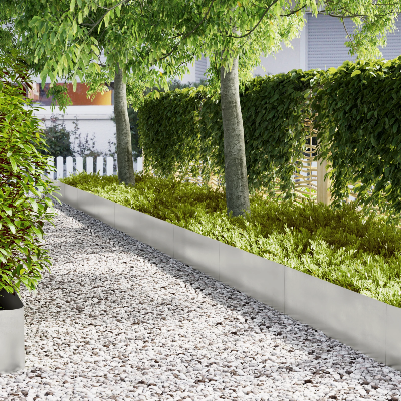 vidaXL Zāliena Apmale 50 pcs Sudraba 100 x 0.05 x 20 cm