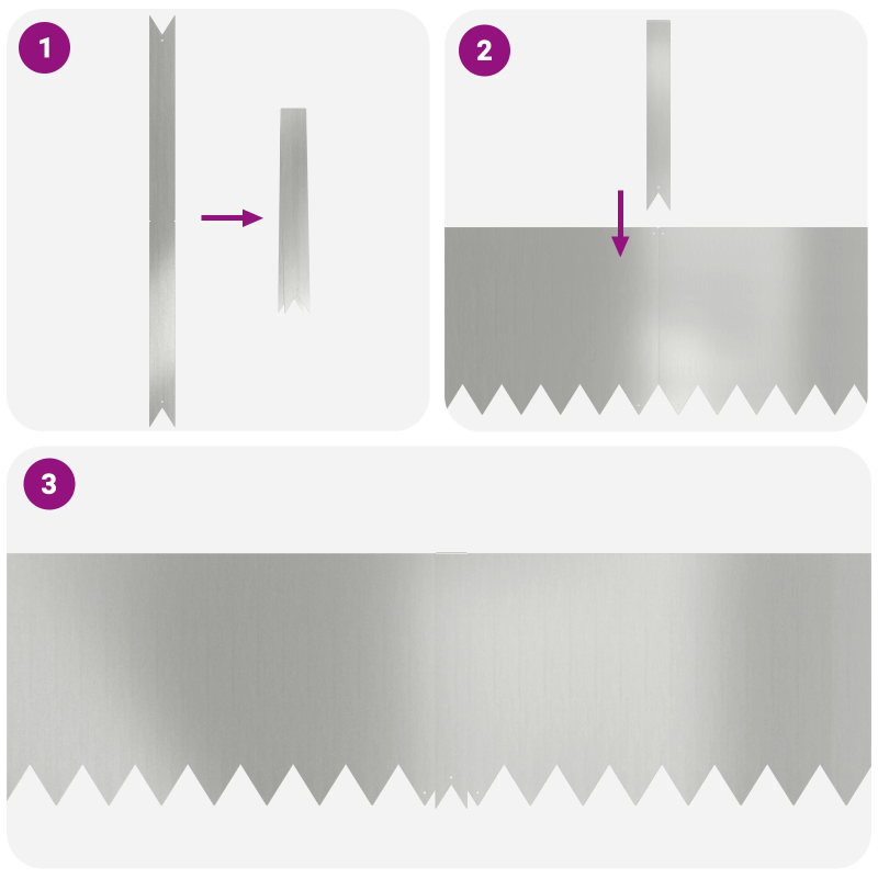 vidaXL Zāliena Apmale 50 pcs Sudraba 100 x 0.05 x 20 cm