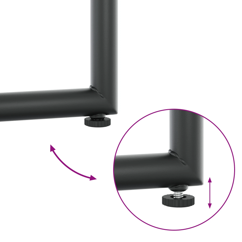 vidaXL Dārza ēdamgalds 11 pcs Melna Tērauds