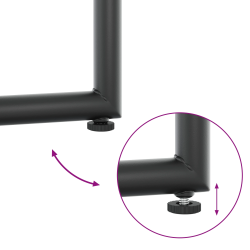 vidaXL Dārza ēdamgalds 17 pcs Melna Tērauds