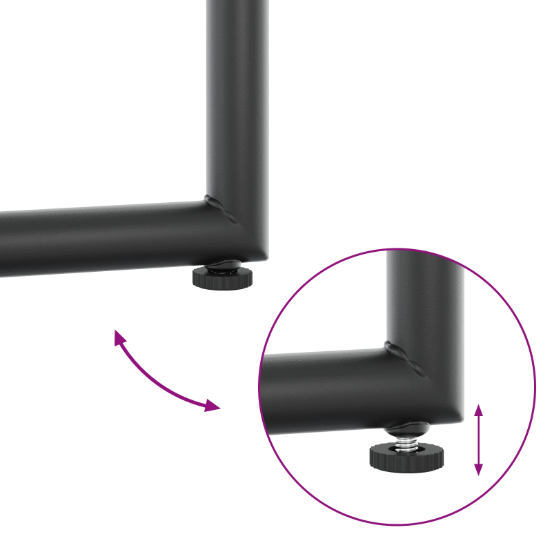 vidaXL Dārza ēdamgalds 15 pcs Melna Tērauds