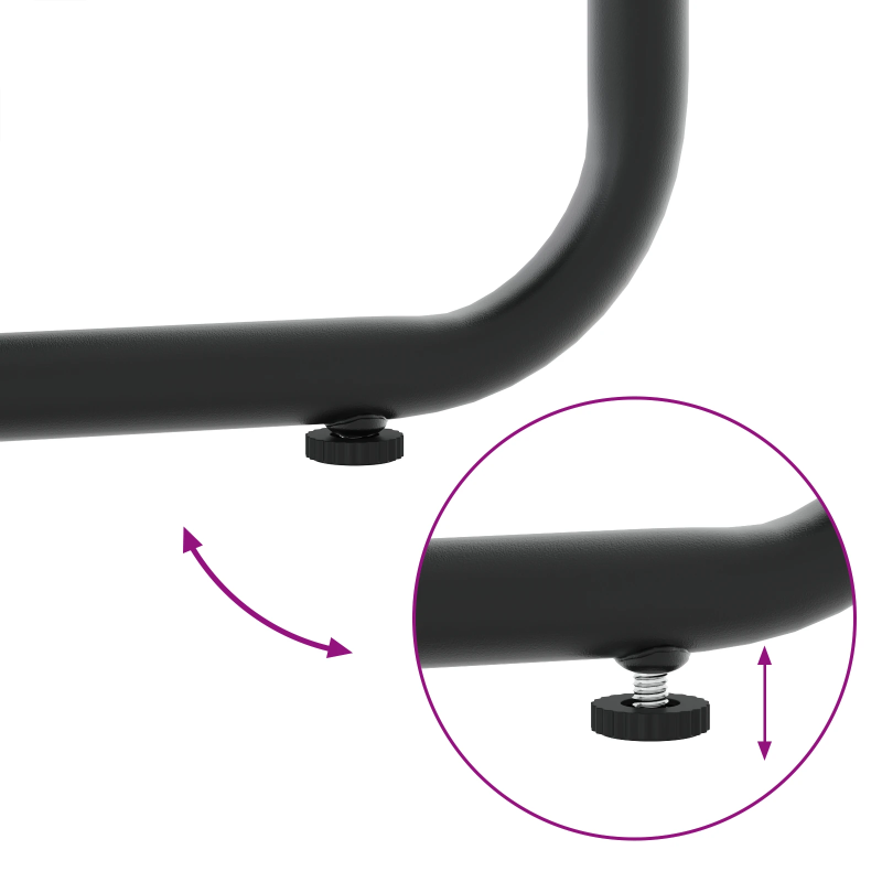 vidaXL Dārza ēdamgalds 15 pcs Melna Tērauds