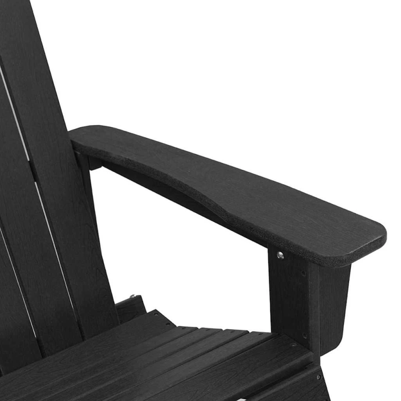 vidaXL Adirondack šūpuļkrēsli 2 pcs Melna HDPE