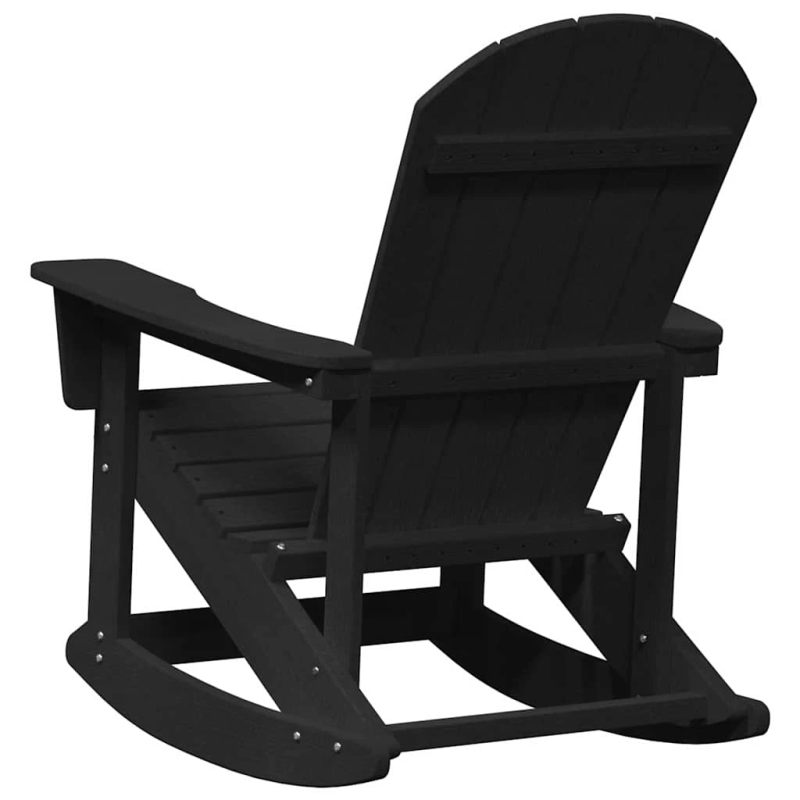 vidaXL Adirondack šūpuļkrēsli 2 pcs Melna HDPE