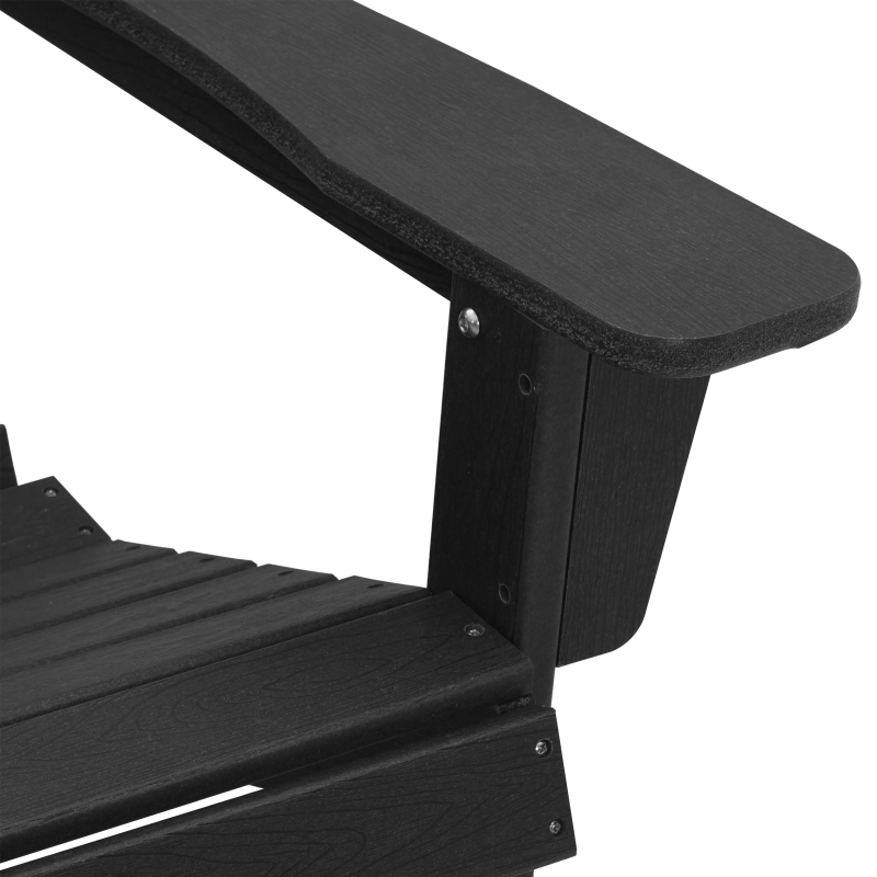 vidaXL Dārza krēsls 3 pcs Melna Polietilēns