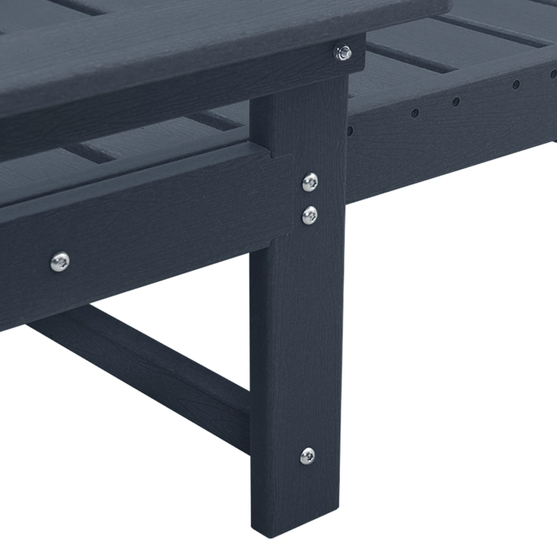 vidaXL Sauļošanās krēsls 2 pcs Tumši zils 195,5 x 53 x 98,5 cm