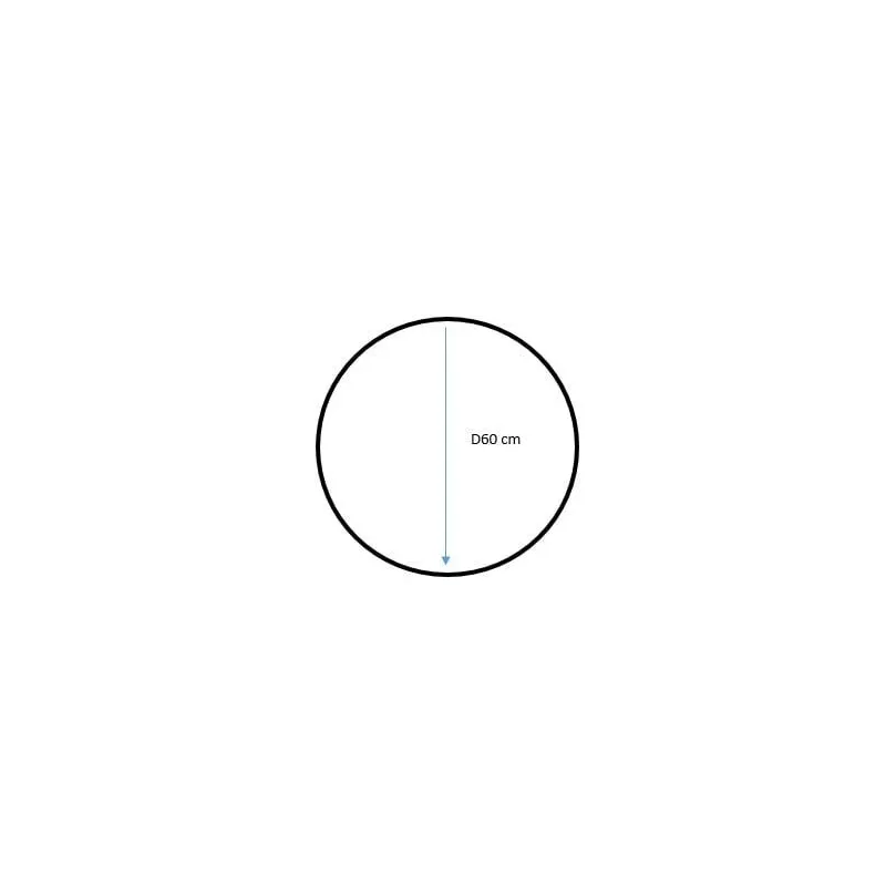 Mirror with lighting pak round luna 60 cm