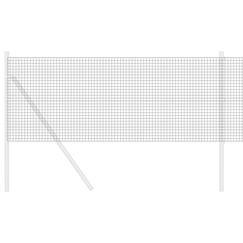 vidaXL Metinātās stieples žogs Pelēka 0.8 x 100 m