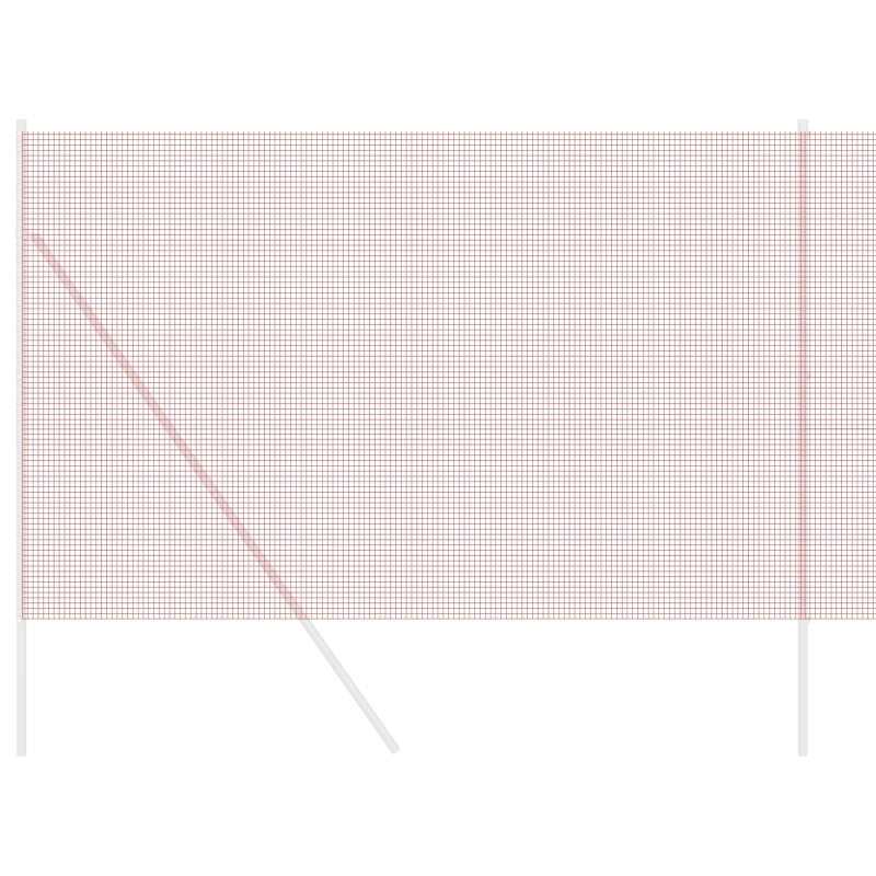 vidaXL Metinātās stieples žogs Sarkana 1.5 x 10 m