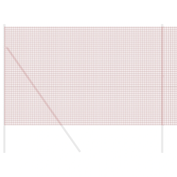 vidaXL Metinātās stieples žogs Sarkana 1.5 x 25 m