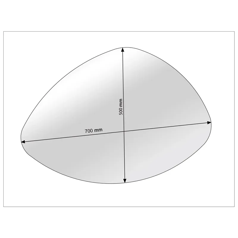 Spogulis Masterjero Luna Organic, ar gaismu, stiprināms, 70 cm x 50 cm