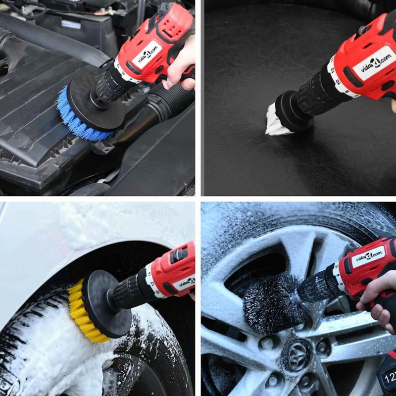 vidaXL Mīksto un cietā tīrīšanas suku komplekts 12 gab. Daudzkrāsu