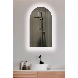 Зеркало Masterjero, с освещением, подвесной, 50 см x 90 см