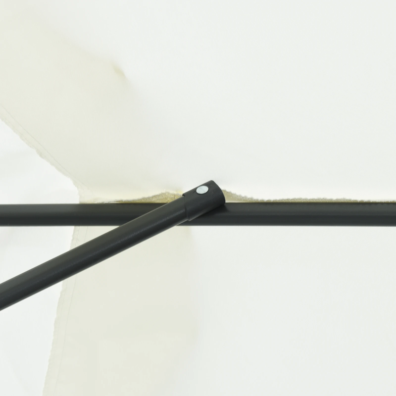 vidaXL Dārza parasols Smilšu 395 x 395 x 245 cm Poliesters un tērauds