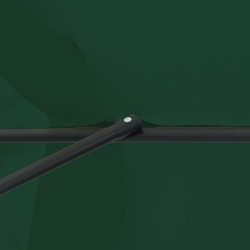 vidaXL Dārza parasols Zaļa 395 x 395 x 245 cm Poliesters un tērauds