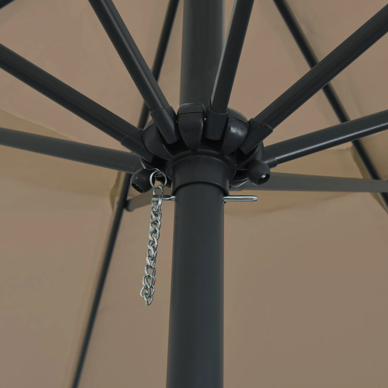 vidaXL Dārza parasols Pelēkbrūna 395 x 395 x 245 cm