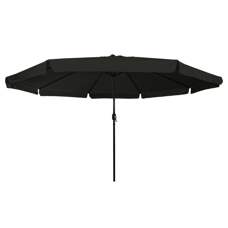 vidaXL Dārza parasols Melna 395 x 395 x 245 cm Poliesters un tērauds