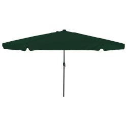 vidaXL Dārza parasols Zaļa 395 x 395 x 245 cm Poliesters