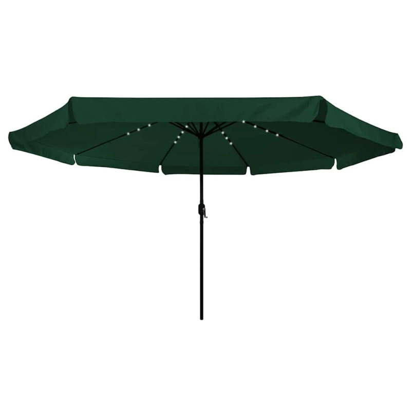 vidaXL Dārza parasols Zaļa 395 x 395 x 245 cm Poliesters