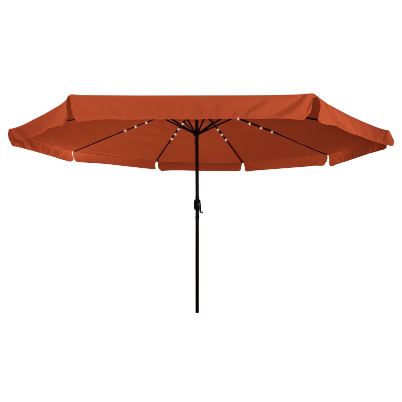 vidaXL Dārza parasols Sarkanbrūns 395 x 395 x 245 cm Poliesters