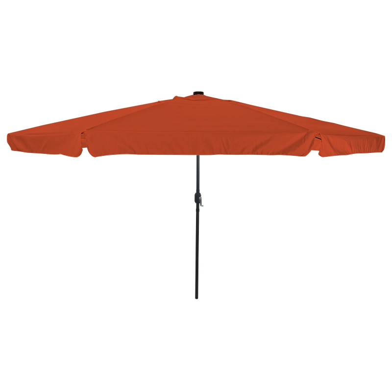 vidaXL Dārza parasols Sarkanbrūns 395 x 395 x 245 cm Poliesters