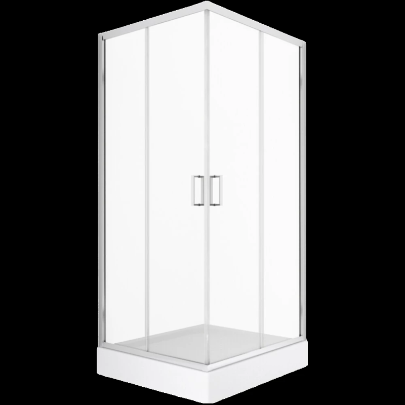 Duškabīne 3D PRIVIA 800x800mm, kantains paliktnis, sifons