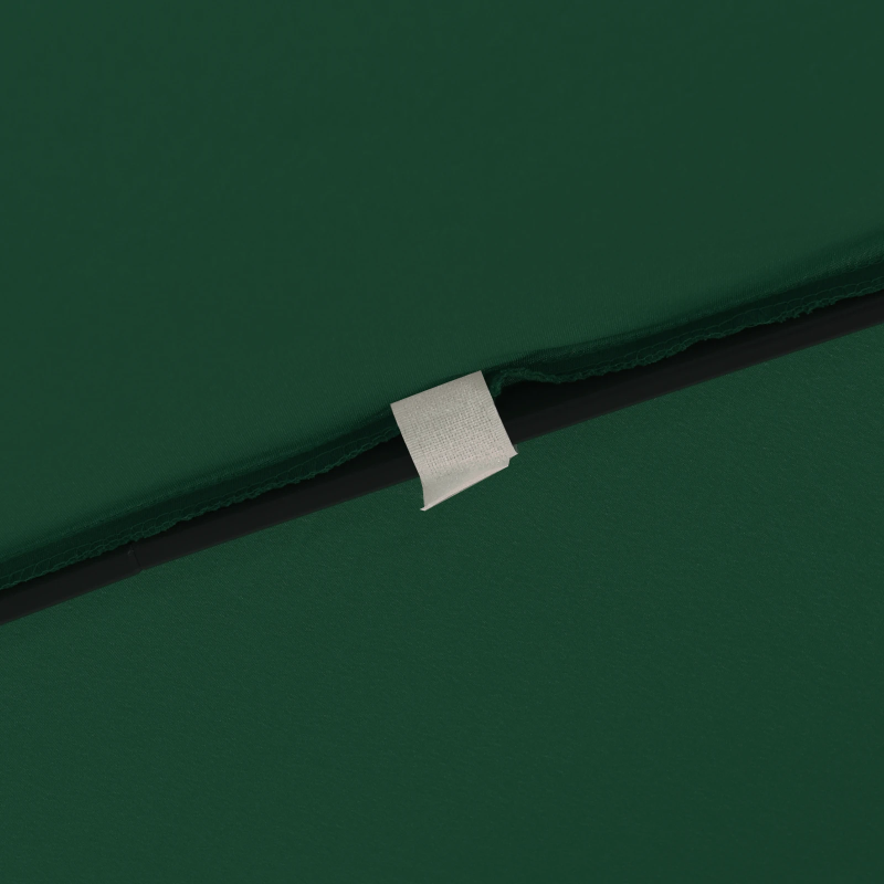 vidaXL Dārza parasols Zaļa 295 x 295 x 245 cm Poliesters un tērauds