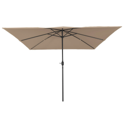 vidaXL Dārza parasols Pelēkbrūna 295 x 295 x 245 cm
