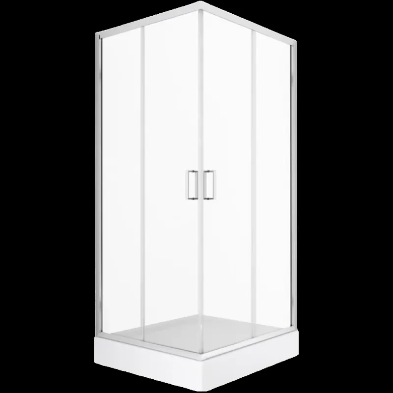 Duškabīne 3D PRIVIA 900x900mm, kantains paliktnis, sifons