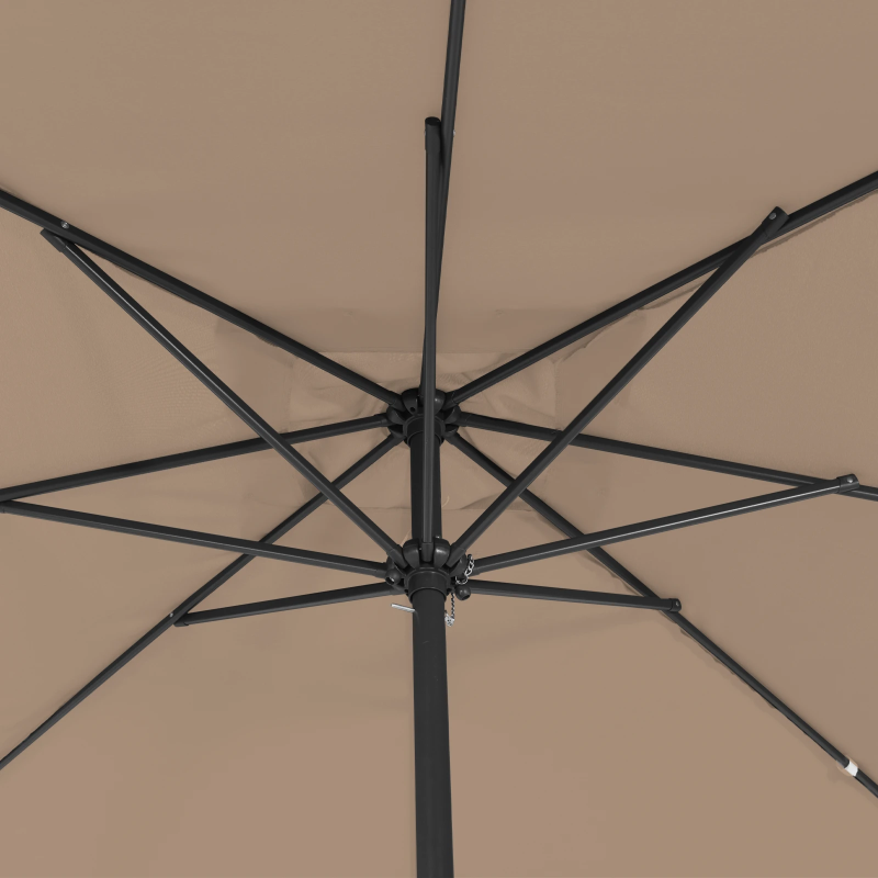 vidaXL Dārza parasols Pelēkbrūna 295 x 295 x 245 cm