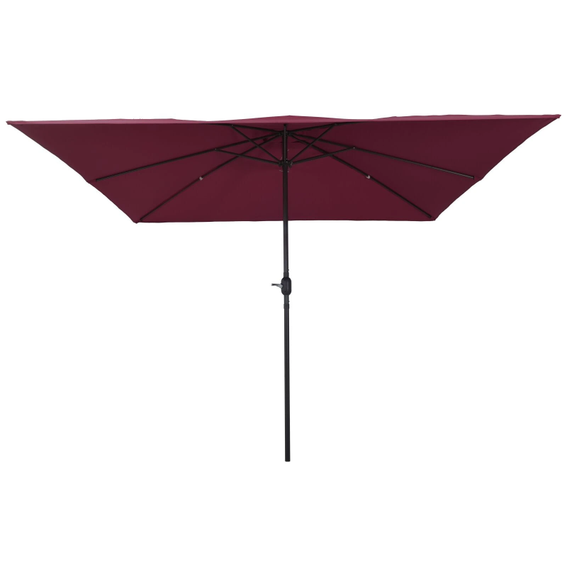vidaXL Dārza parasols Bordo sarkans 295 x 295 x 245 cm