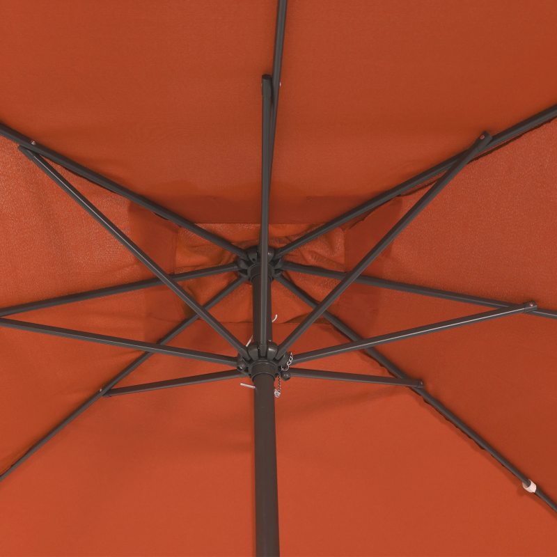 vidaXL Dārza parasols Sarkanbrūns 295 x 295 x 245 cm