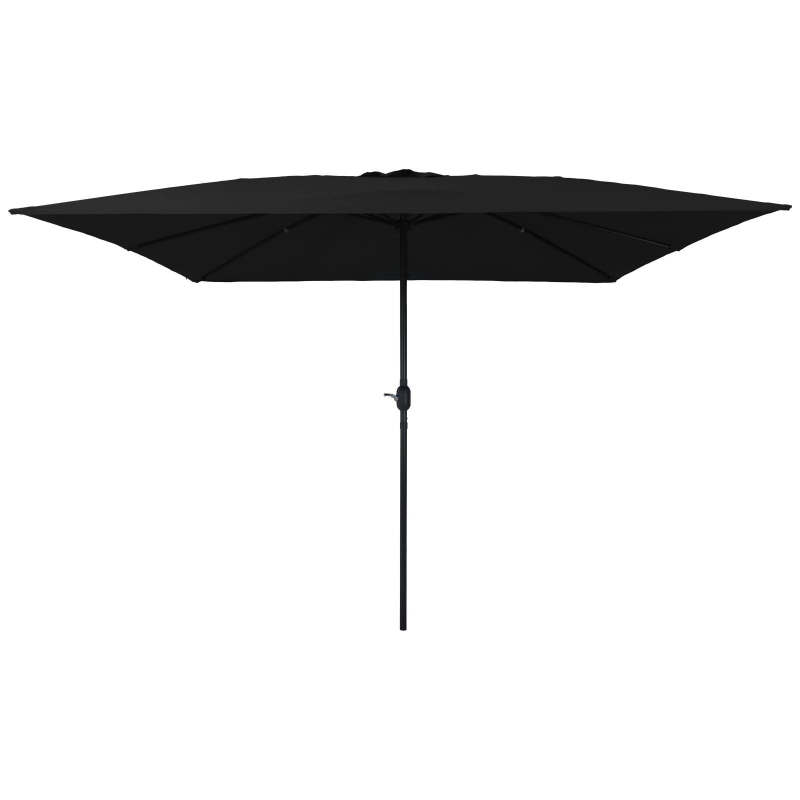 vidaXL Dārza parasols Melna 295 x 295 x 245 cm Poliesters un tērauds