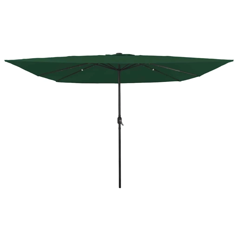 vidaXL Dārza parasols Zaļa 295 x 295 x 245 cm Poliesters un tērauds
