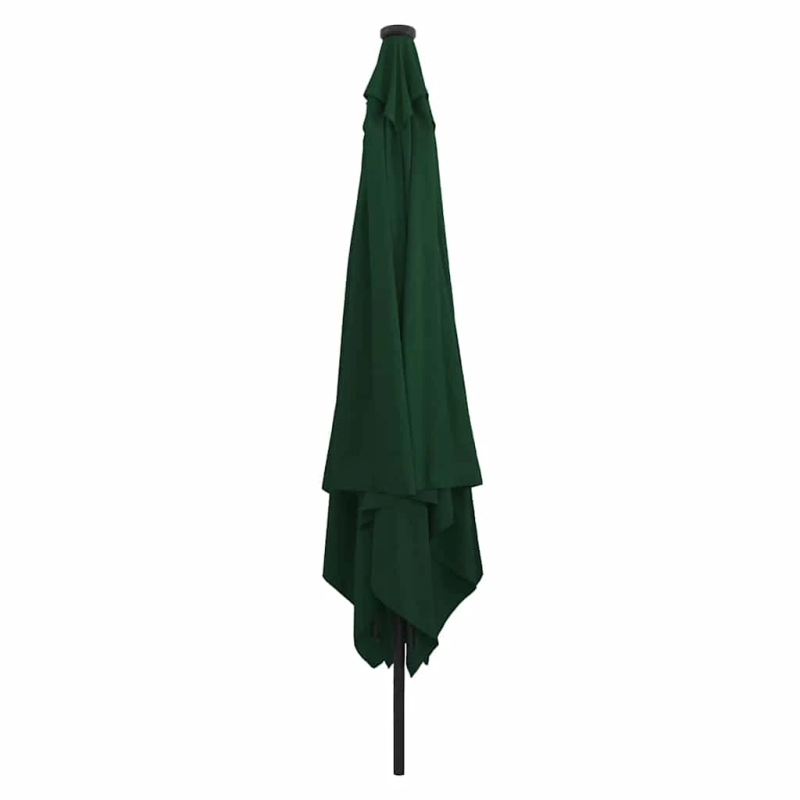 vidaXL Dārza parasols Zaļa 295 x 295 x 245 cm Poliesters un tērauds
