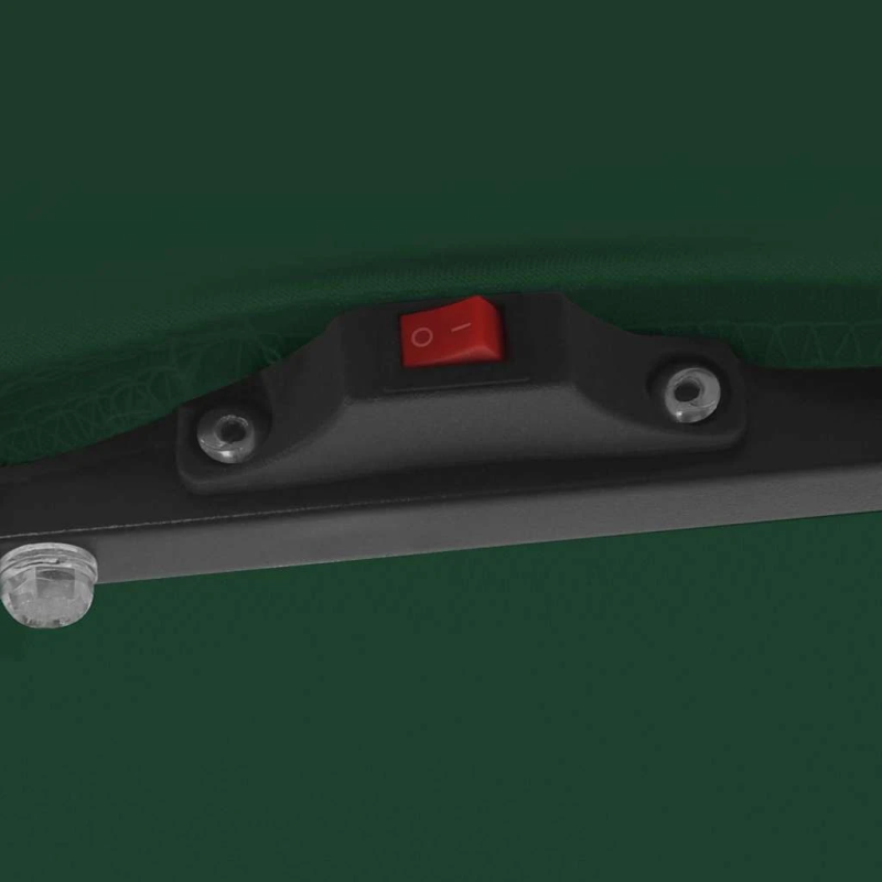 vidaXL Dārza parasols Zaļa 295 x 295 x 245 cm Poliesters un tērauds