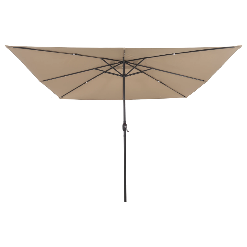 vidaXL Dārza parasols Pelēkbrūna 295 x 295 x 245 cm