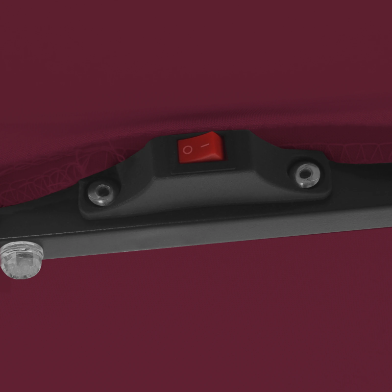 vidaXL Dārza parasols Bordo sarkans 295 x 295 x 245 cm