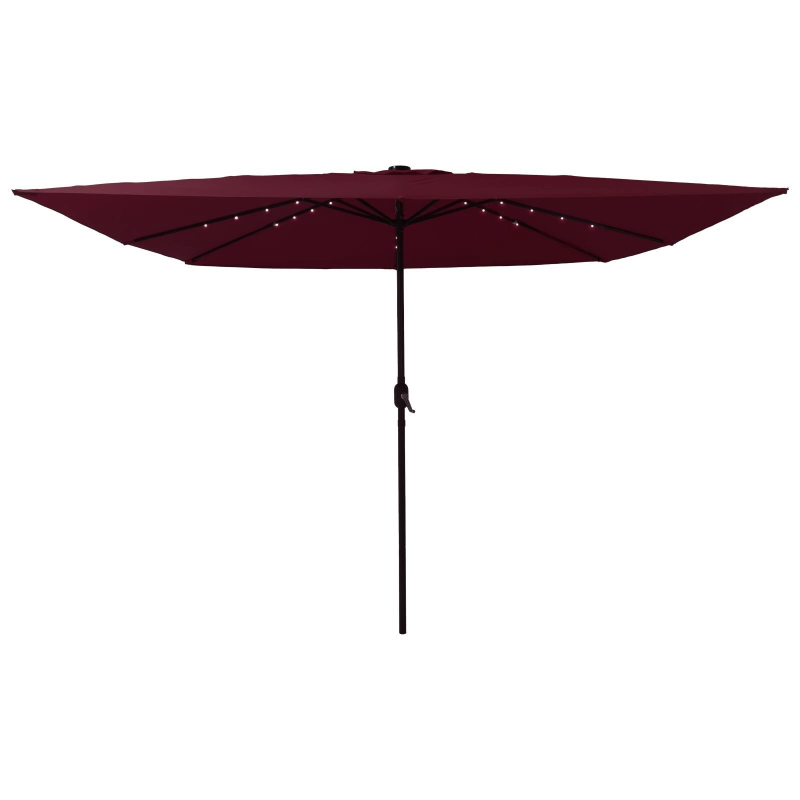 vidaXL Dārza parasols Bordo sarkans 295 x 295 x 245 cm