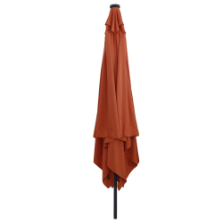 vidaXL Dārza parasols Sarkanbrūns 295 x 295 x 245 cm
