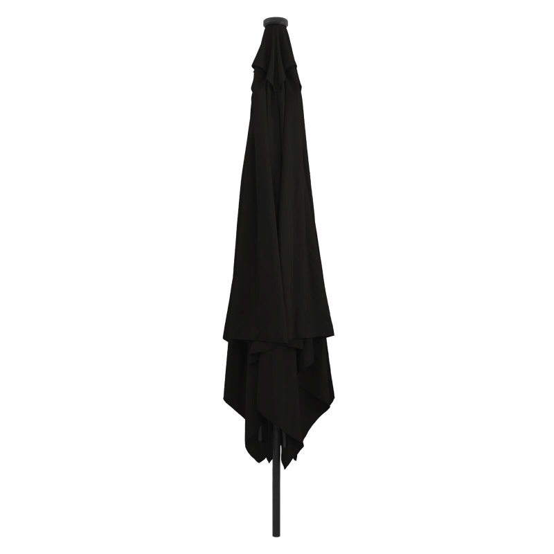 vidaXL Dārza parasols Melna 295 x 295 x 245 cm Poliesters un tērauds