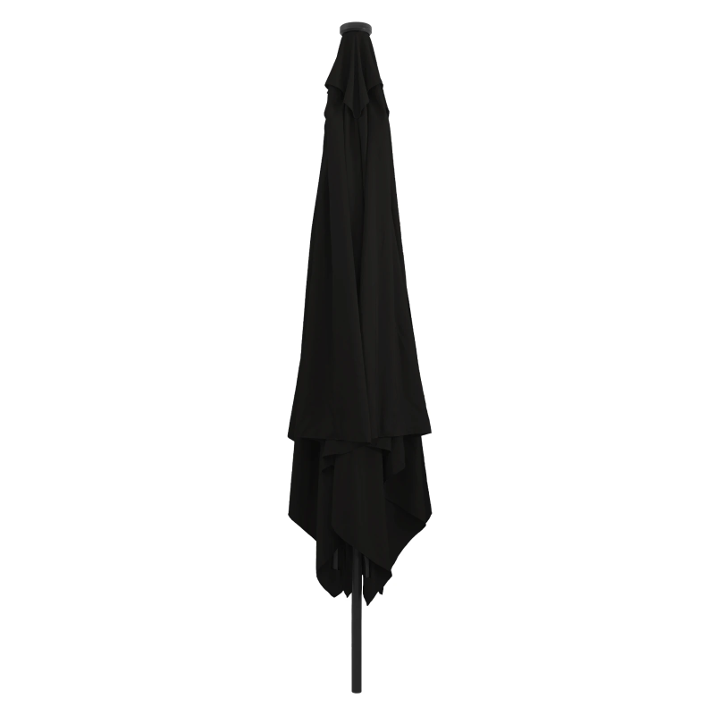 vidaXL Dārza parasols Melna 295 x 295 x 245 cm Poliesters un tērauds