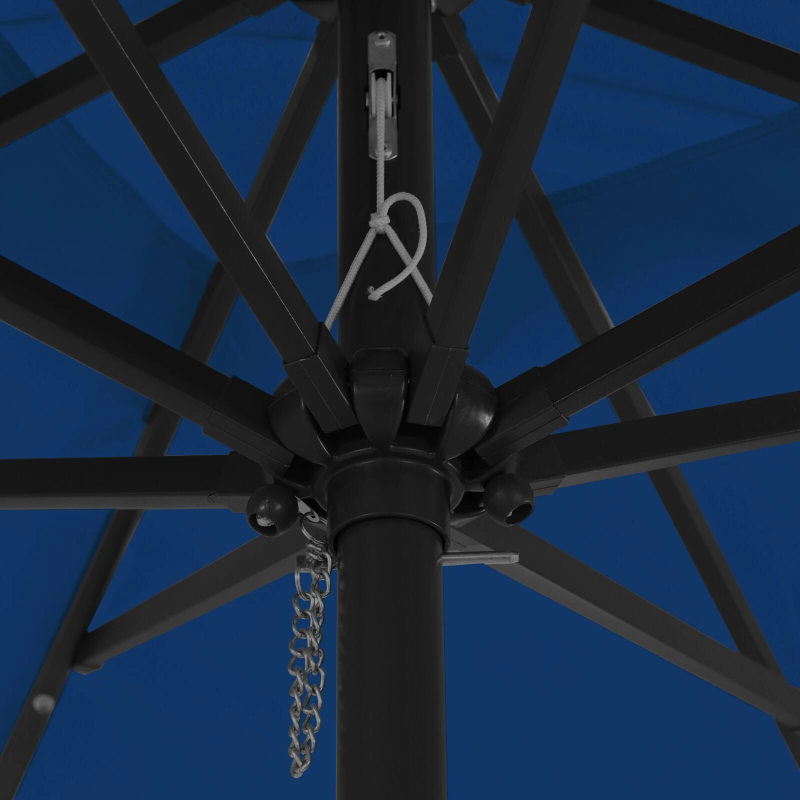 vidaXL Dārza parasols Azurblau 295 x 295 x 245 cm
