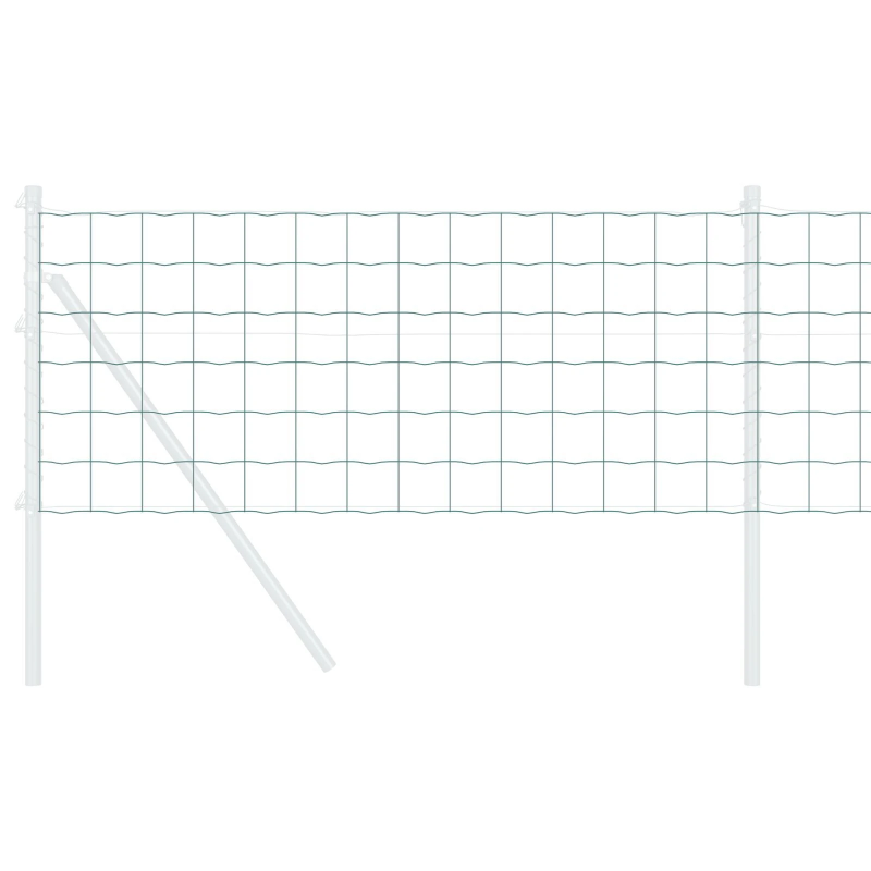 vidaXL Eiropas žogs Zaļa 0,4 x 50 m PVC pārklāts dzelzs