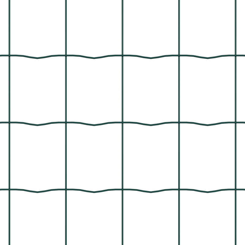 vidaXL Eiropas žogs Zaļa 0,6 x 25 m PVC pārklāts dzelzs